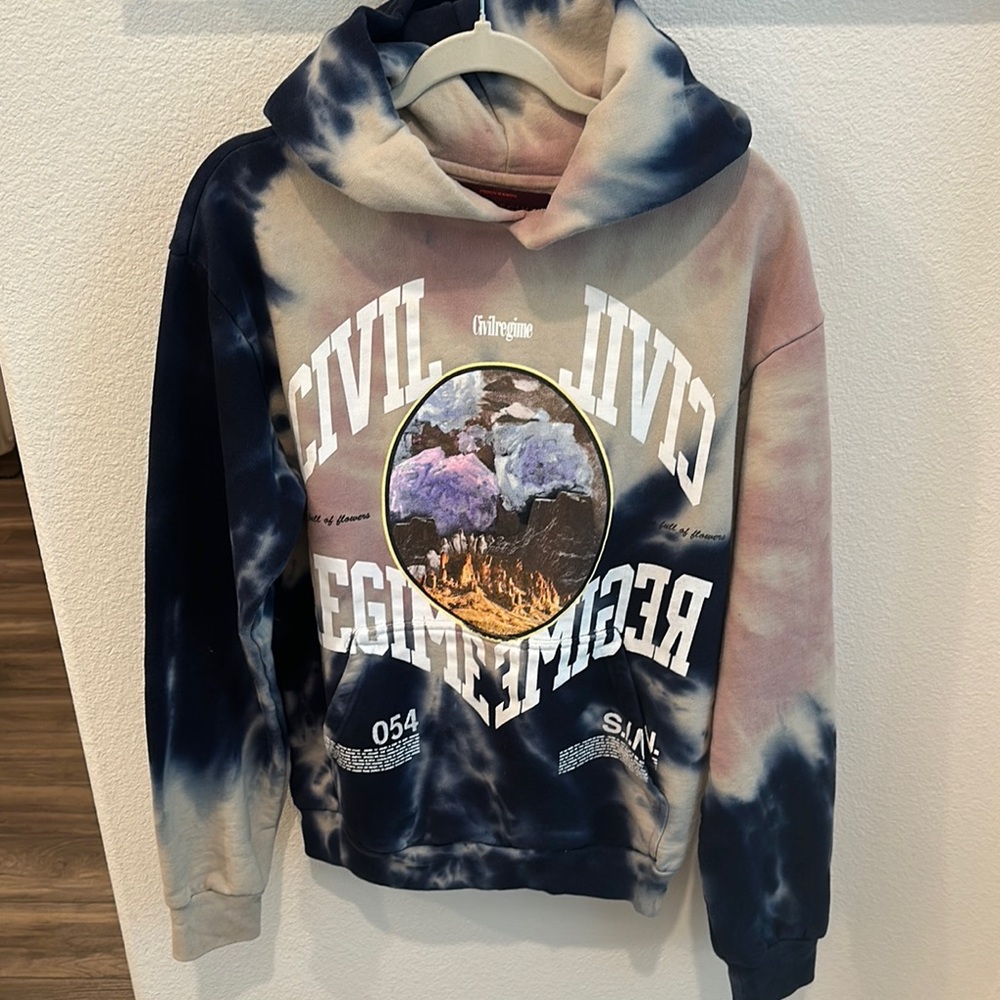 Civil Regime Tie-Dye Hoodie- canyon full of flowers